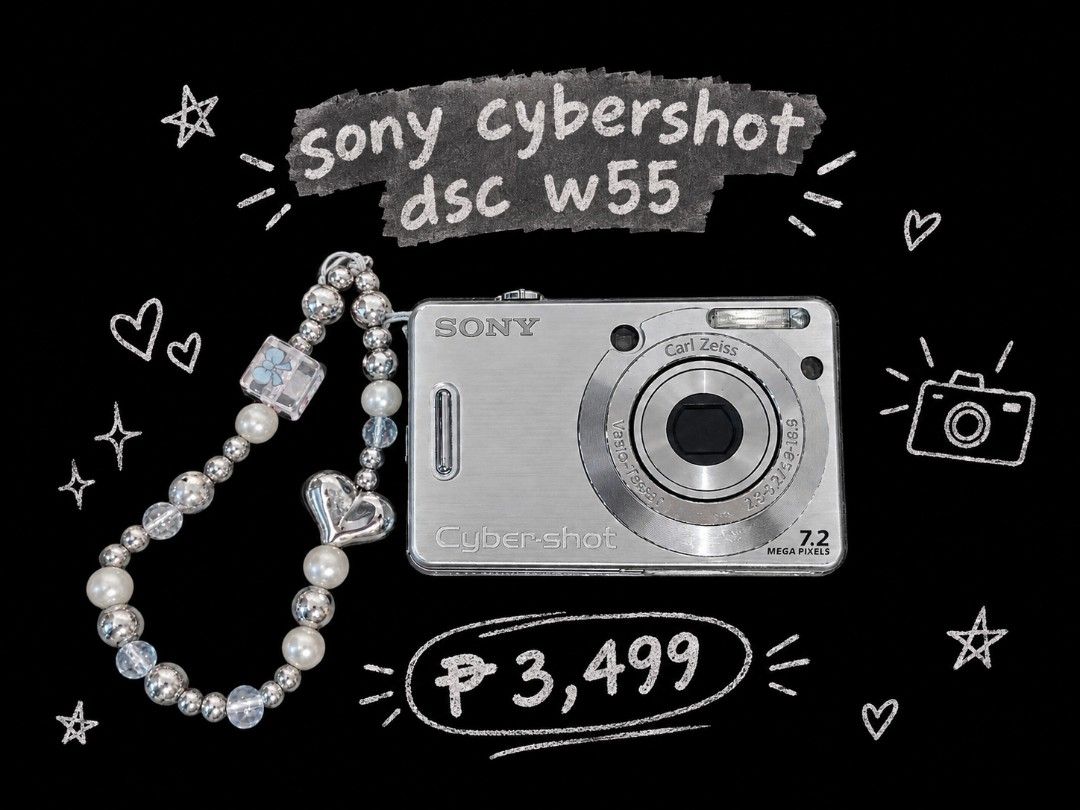 Sony cybershot dsc w55 (Category: Other Gadgets) located in Manila. Submitted by shacess (Listing ID 1464995438, Image 1). Description: Inclusions: Strap Battery og Sony sd card Card reader Universal charger Free sf if near and paid within 24hrs..