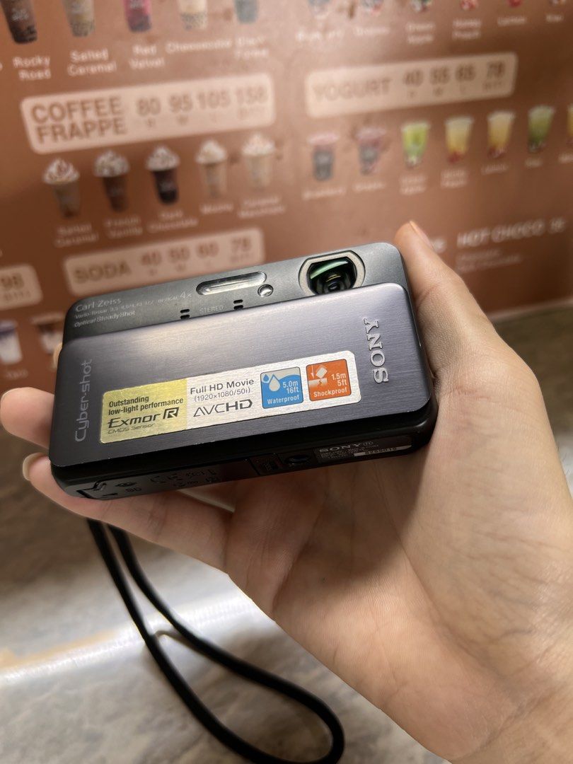 Sony Cyber-shot DSC-TX20 (Category: Cameras) located in Manila. Submitted by hybrid.cam2004 (Listing ID 1465145862, Image 3). Description: SONY CYBER-SHOT DSC-TX20 — RARE FIND! ✨ ₱7,799 fix (FREE SF VIA JNT) • 16.2MP Exmor R CMOS Sensor • 5x Optical Zoom • 3.0” Touchscreen LCD Display • 1080i Full HD Video • Waterproof & Dustproof • Optical SteadyShot Image Stabilization • Slim & Compact Body CONDITION: • Body 9/10 — check each pic • Fully functi