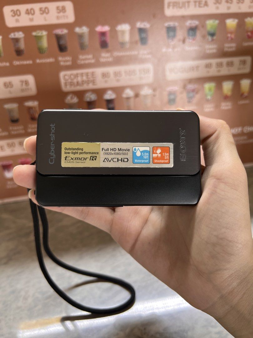 Sony Cyber-shot DSC-TX20 (Category: Cameras) located in Manila. Submitted by hybrid.cam2004 (Listing ID 1465145862, Image 2). Description: SONY CYBER-SHOT DSC-TX20 — RARE FIND! ✨ ₱7,799 fix (FREE SF VIA JNT) • 16.2MP Exmor R CMOS Sensor • 5x Optical Zoom • 3.0” Touchscreen LCD Display • 1080i Full HD Video • Waterproof & Dustproof • Optical SteadyShot Image Stabilization • Slim & Compact Body CONDITION: • Body 9/10 — check each pic • Fully functi