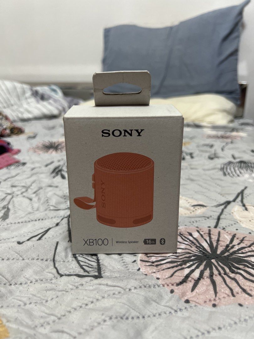 Sony XB100 Wireless Speaker Orange (Category: Soundbars, Speakers & Amplifiers) located in Manila. Submitted by baluyotdav50602 (Listing ID 1465121737, Image 1). Description: Won it from a raffle XB100 Song.
