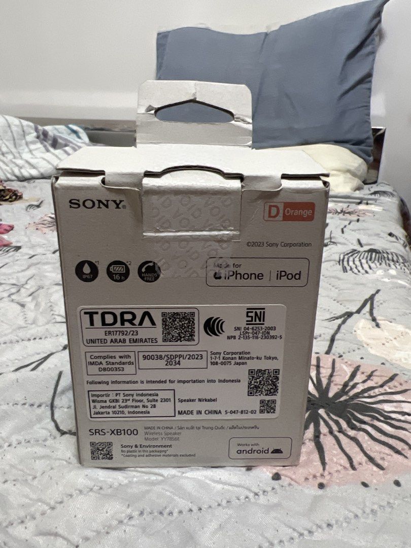 Sony XB100 Wireless Speaker Orange (Category: Soundbars, Speakers & Amplifiers) located in Manila. Submitted by baluyotdav50602 (Listing ID 1465121737, Image 2). Description: Won it from a raffle XB100 Song.