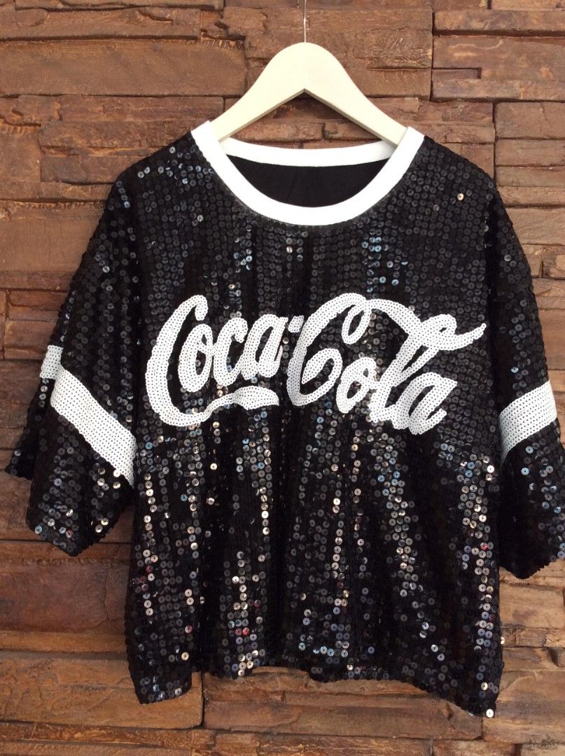 Sparkly Coca-Cola Sequin Crop Top / Dance Shirt (Category: Coats, Jackets and Outerwear) located in Baguio. Submitted by pisces_beattidue23 (Listing ID 1464981391, Image 1). Description: Sparkly Coca-Cola Sequin Crop Top / Dance Shirt.