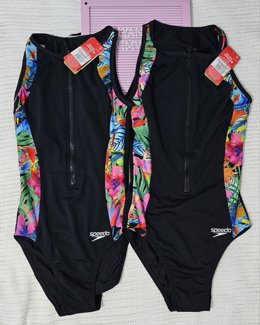 Speedo Panel Hydrasuit Endurance+ (Category: Bikinis & Swimsuits) located in Bacoor. Submitted by taysversion (Listing ID 1465002471, Image 1). Description: - Brand new with original tags attached -Size GB 32/Small - Front zip closure - With built-in pockets for bra padding.