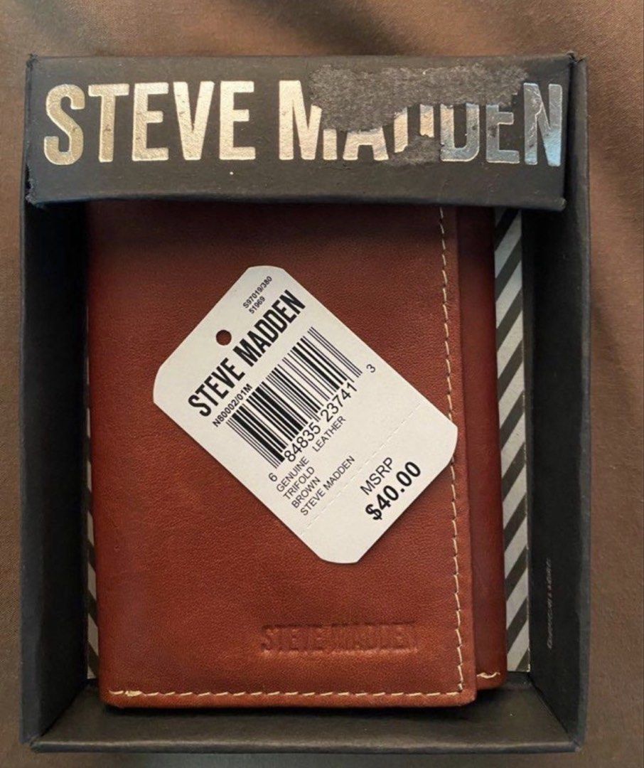 Steve Madden trifold leather wallet (Category: Belt bags, Clutches and Pouches) located in Manila. Submitted by bwshoppe (Listing ID 1465020213, Image 1). Description: Brand new with tag & box US purchased .