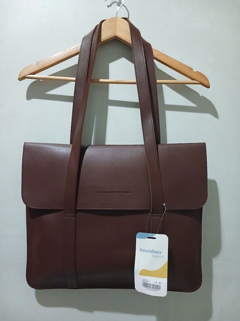 Straightforward DVL Lacina Chestnut Tote Bag (Category: Tote Bags) located in Pasig City. Submitted by carmelaelizalde (Listing ID 1465142732, Image 1). Description: Christmas gift / Office bag / School bag - Brand new with tag - Material: Rich dark brown faux leather with sturdy shoulder straps - Design: Front flap closure with embossed brand logo - Measurements: Approx. 15.5 inches across x 14 inches down RFS: impulse buy ^^.
