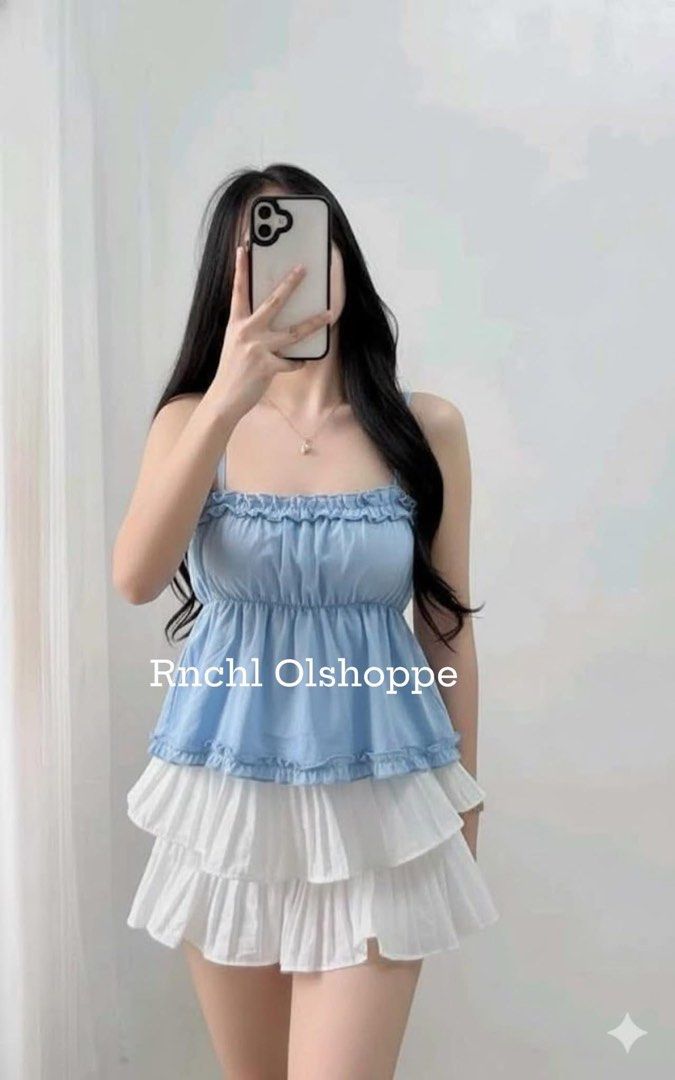 String Ruffles Linen Top (Category: Sleeveless) located in Davao. Submitted by rnchl_olshoppe (Listing ID 1464984947, Image 2). Description: .
