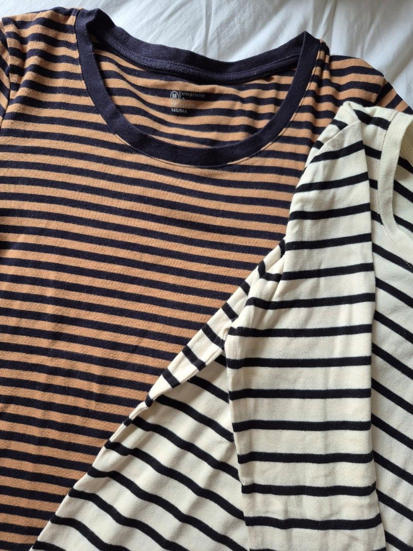 Striped Long Sleeve Tops Bundle Size M (Category: Longsleeves) located in Santo Tomas. Submitted by bellaswann18 (Listing ID 1465007963, Image 2). Description: good used condition australian brand I bought in Taipei stretchable, cotton feels price is for both already.