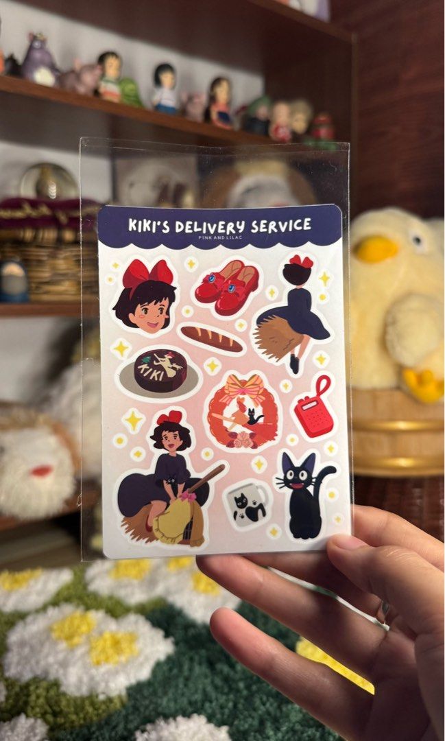 STUDIO GHIBLI - KIKI’S DELIVERY SERVICE STICKER (Category: Stationery & School Supplies) located in Tarlac. Submitted by chihiroshane (Listing ID 1465074951, Image 1). Description: kiki’s delivery service stickers 2 pcs available ₱150 each.