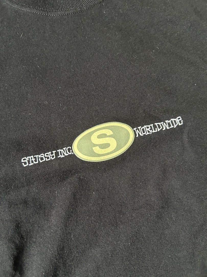 Stussy Black Worldwide Dot Tshirt (Category: Tshirts & Polo Shirts ) located in Quezon City. Submitted by water_669 (Listing ID 1465012359, Image 2). Description: - Brand: Stussy - Color: Black - Size: Small - used 2x only -RFS: does not fit me 🥲 shipping fee will be handled by the buyer .
