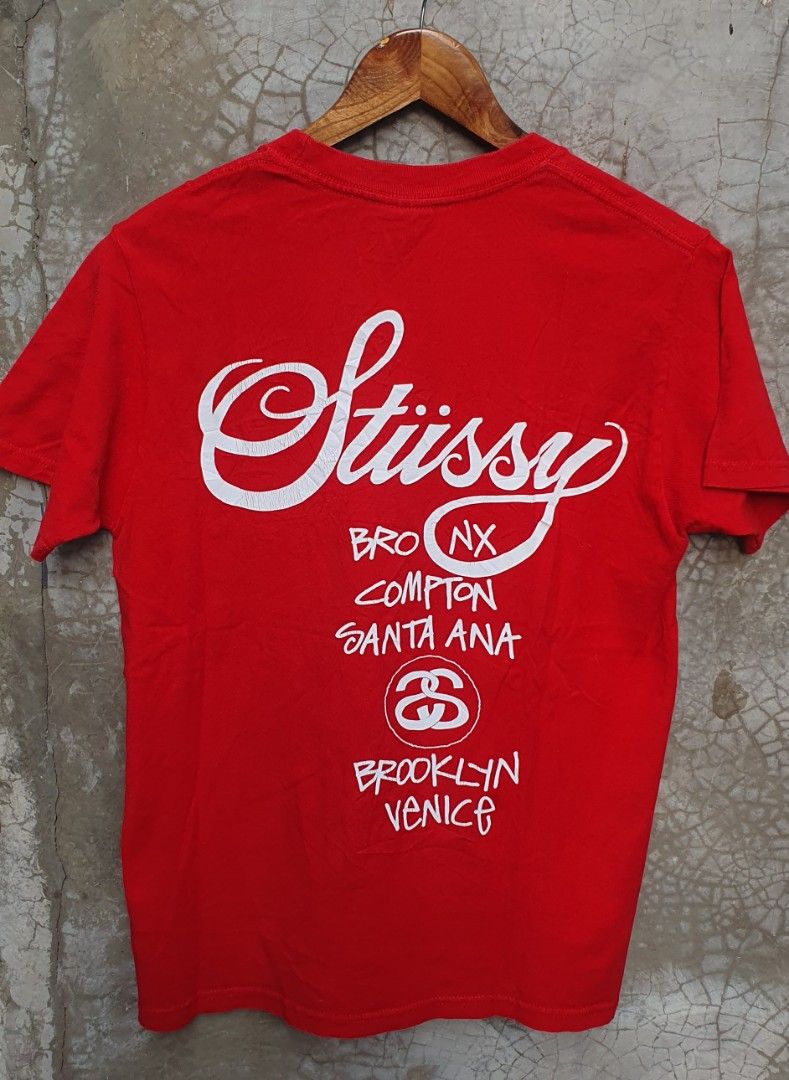 Stussy x Dover Street (Category: Tshirts & Polo Shirts ) located in Caloocan City. Submitted by niels_archives (Listing ID 1465074862, Image 2). Description: Dimes: width 19 length 26 The fabric is excellent condition has minor normal hairline cracking on prints.
