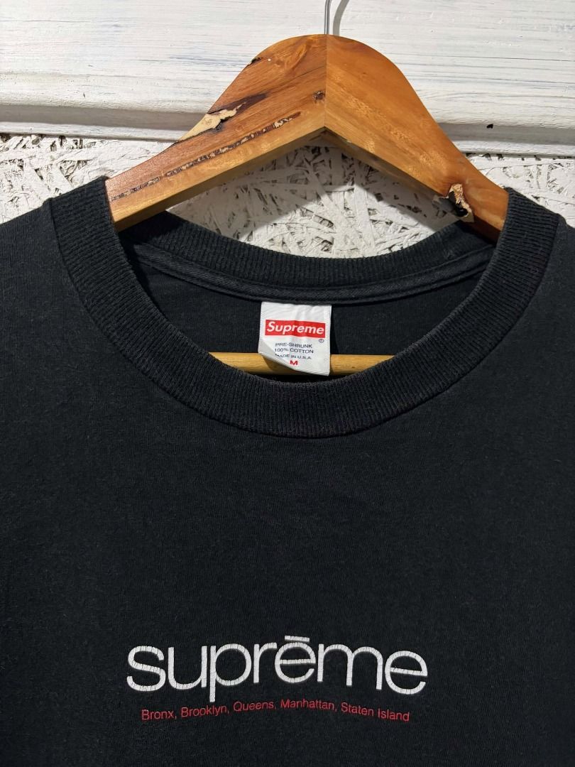 Supreme Five Boroughs - SS21 (Category: Announcements) located in Caloocan City. Submitted by blackrainxd (Listing ID 1465134434, Image 2). Description: Excellent Condition Size M on tag Width 20.5 Length 27 Color rate 9/10 Hairlines, check last pic 550 + Shipping fee Tuguegarao City, Cagayan 📍.
