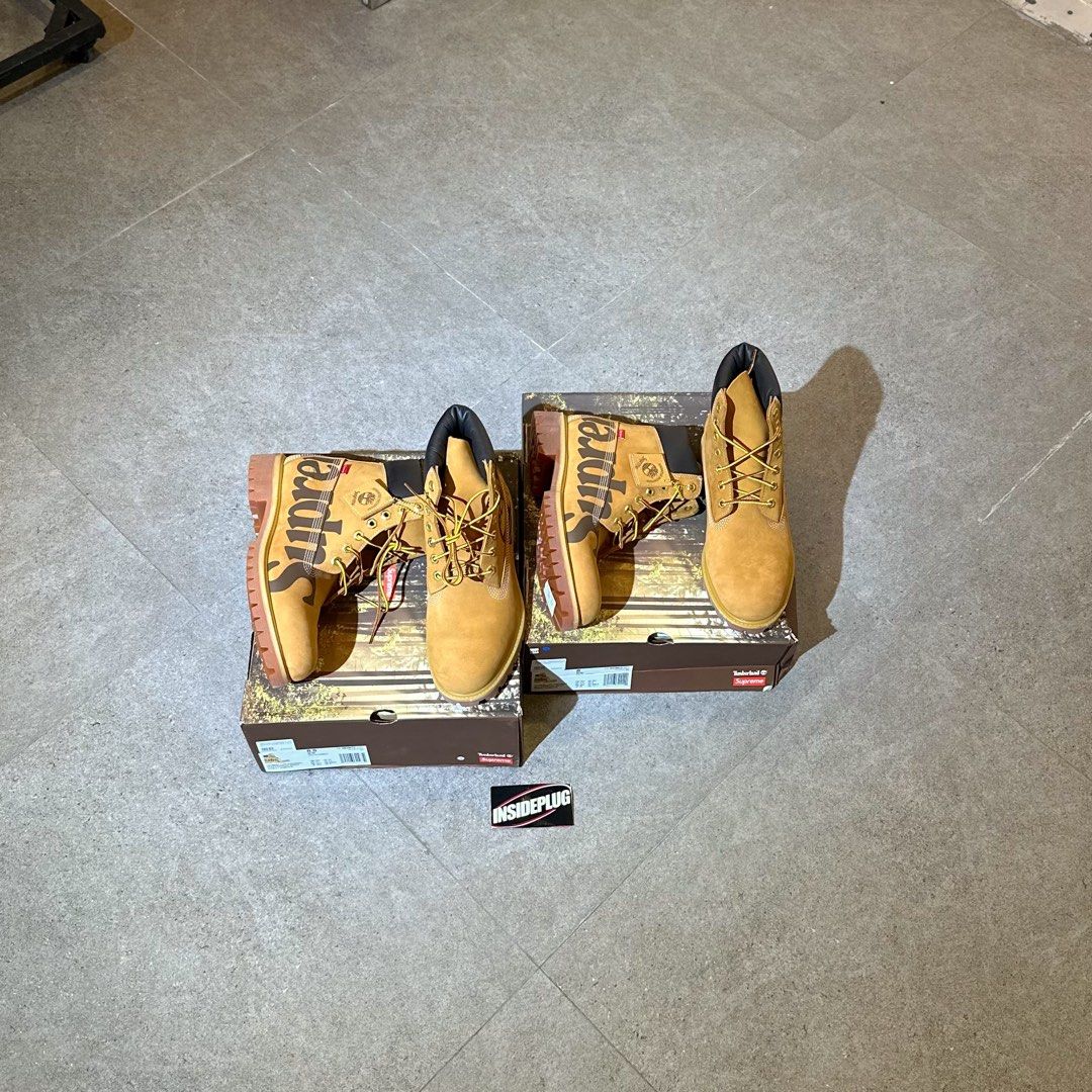 Supreme FW20 Timberland Wheat (Category: Sneakers) located in Quezon City. Submitted by inside_plug (Listing ID 1465038216, Image 1). Description: For Sale Supreme FW20 Timberland Wheat - 8 and 8.5 mens Brandnew Dm us to purchase.