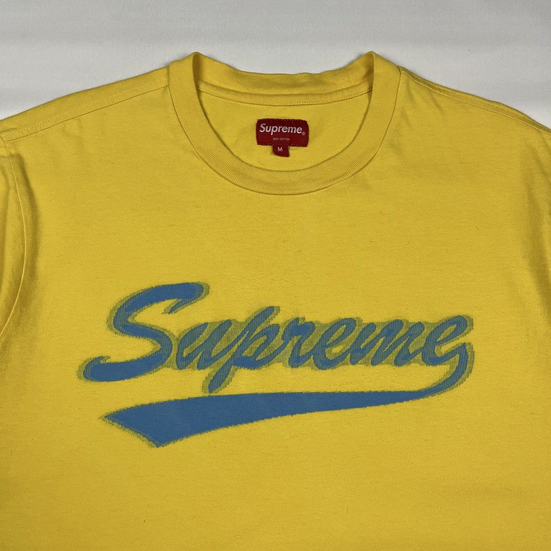 Supreme Intarsia Script Tee (Category: Tshirts & Polo Shirts ) located in Puerto Princesa. Submitted by paradise5300 (Listing ID 1465132368, Image 3). Description: Supreme Intarsia Script Tee Tagged Size: Medium Dimensions Inches length: 28 Inches width: 21 Condition: Excellent Color rate: 9.5 Flaws: Minor signs of usage 1,599 shipping fee is not yet included. .