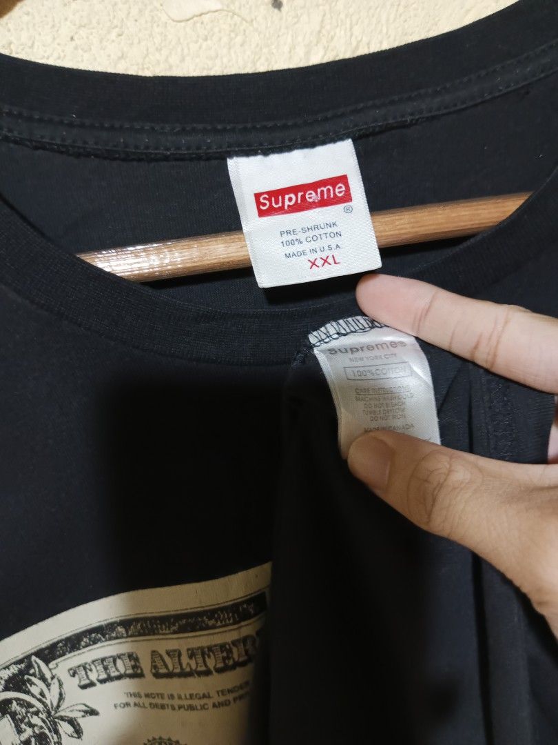 Supreme Money (Category: Activewear) located in San Pablo. Submitted by thriftyjd (Listing ID 1465064792, Image 3). Description: Dimes: L28 x W21 Condition/color rate: 9/10 no issue.
