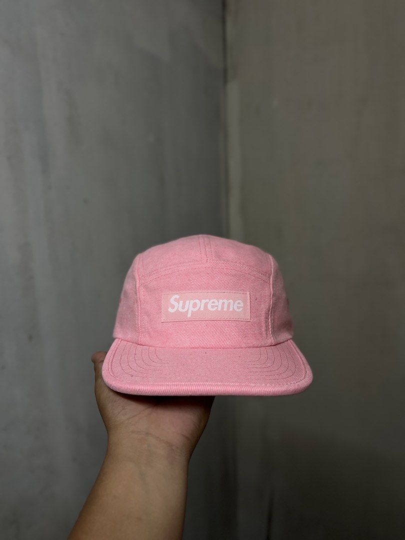 Supreme Washed Chino (Category: Caps & Hats) located in Quezon City. Submitted by scndwve (Listing ID 1465022010, Image 3). Description: Supreme Washed Chino Camp Hat Pink’ 📍QC .