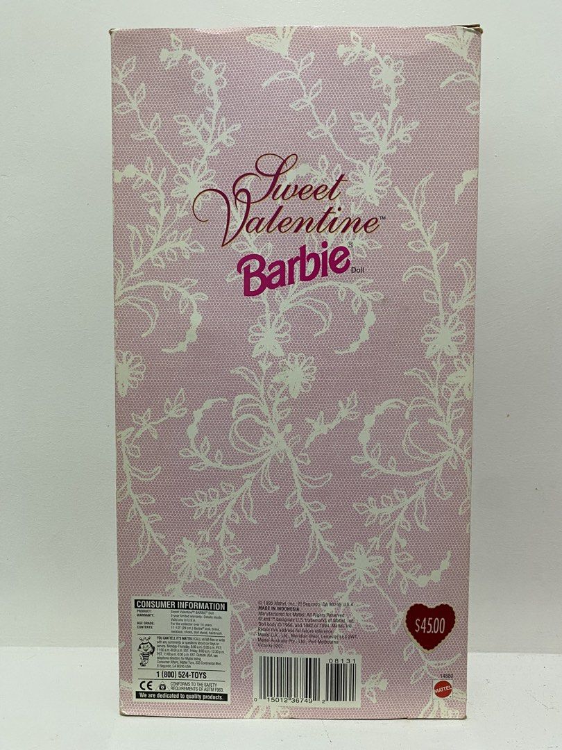 Sweet Valentine Barbie (Category: Kids Toys) located in Las Pinas. Submitted by sherylandmargaux (Listing ID 1465022336, Image 2). Description: PLEASE READ BEFORE MAKING AN OFFER • Make an offer only if you’re sure and ready to buy. • Serious and reasonable offers only — no lowballers. • Please be respectful and ask all questions before offering. • Prices reflect rarity, purchase cost, taxes, and US shipping/import costs. FIRM OFFER POLICY: Once 