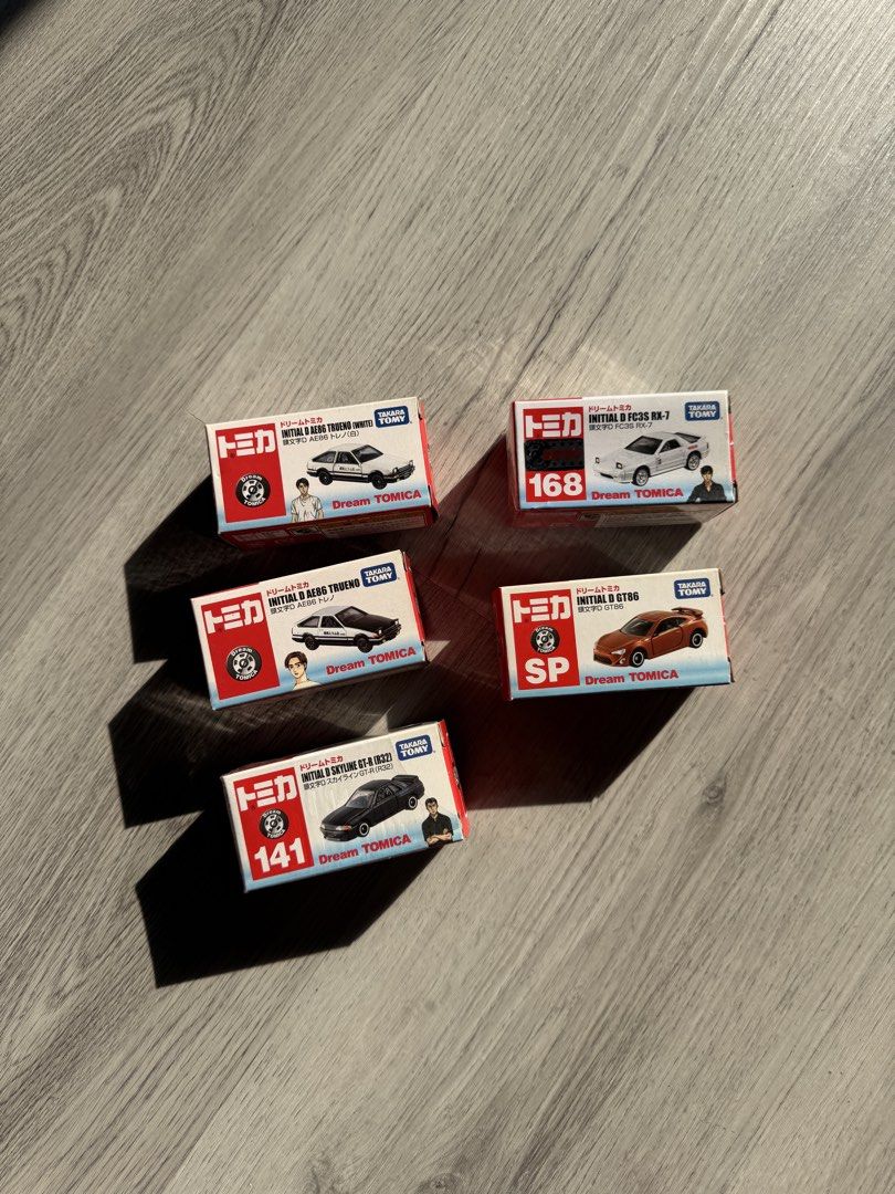 Takara Tomy Dream Tomica Initial D (Set) (Category: Vehicle & Diecast Models) located in Quezon City. Submitted by garagetoyz01 (Listing ID 1465097024, Image 1). Description: Takara Tomy Dream Tomica Initial D (Set) Mint in Box - 3800 Metro Manila 🛵 Delivery via Lalamove Delivery Fee Shouldered by Buyer Mode of Payment : Gcash or Cash 🔵⚪️ PM for Details if Interested.