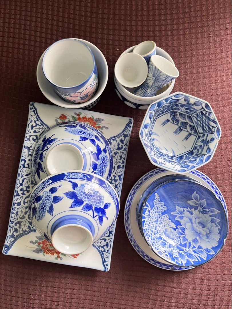 TAKE ALL Blue Ceramic Tableware (Category: Dinnerware & Cutlery) located in Rizal. Submitted by ayathrifts (Listing ID 1465033535, Image 1). Description: feel free to msg me for inquiries! :).
