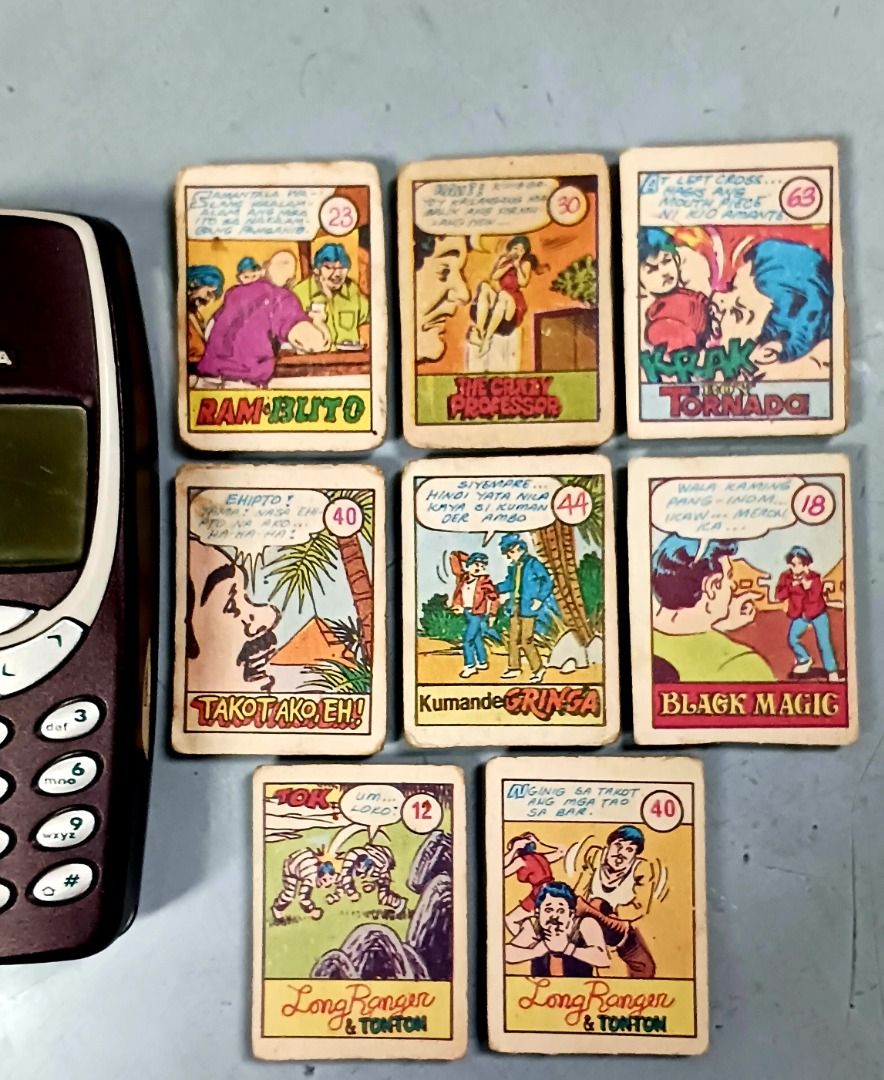 TEKS 1985, 1987, 1989 (Category: Vintage Collectibles) located in Manila. Submitted by mickey_salonga (Listing ID 1465168009, Image 1). Description: - perfect adDition to your bedro0m or living space (P90 each) - Features Lone Ranger, Tonton, and classic action titles (Ram-Buto, Crazy Professor, Tornado, Takot Ako, Kumande Gringa, Black Magic).