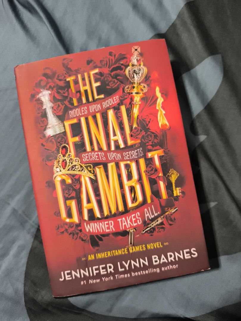 The Final Gambit by Jennifer Lynn Barnes (Category: Storybooks) located in Quezon City. Submitted by prelovedbykwi (Listing ID 1465095206, Image 1). Description: - Title: The Final Gambit by Jennifer Lynn Barnes - Series: The Inheritance Games (Book 3) - Format: Hardcover - Publisher: Little, Brown and Company - Condition: Clean pages, no torn or folded corners - Perfect for your YA mystery book collection! .