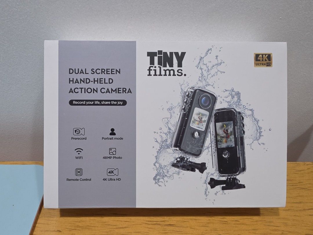 Tiny Films dual screen hand held action cam (Category: Video Cameras) located in Makati City. Submitted by melissa12345 (Listing ID 1464986211, Image 1). Description: Brandnew item sealed item 👉Read me 1st 📍Brand new 💯 📍Items on hand ❌ No COD 🏦 MOP bpi/bdo/GCash/maya 📍No return no exchange 📍Payment 1st before delivery 💰Cashless transaction at this moment..