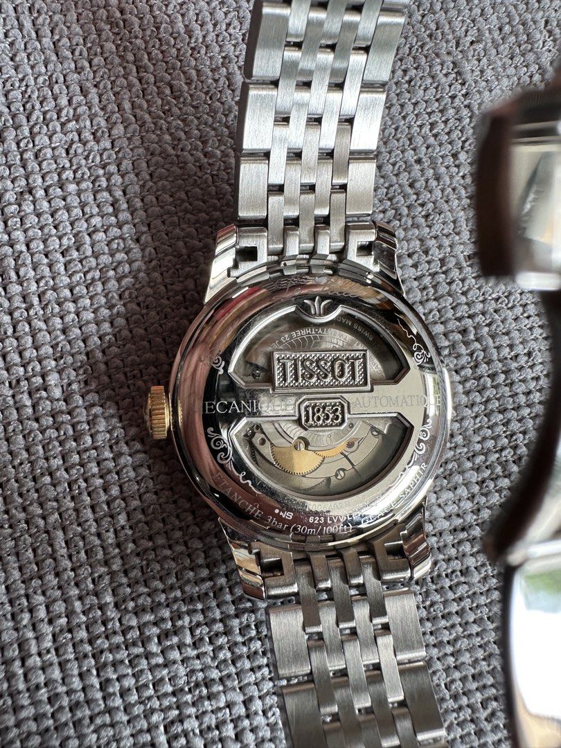 Tissot Le Locle Powermatic 80 (Category: Luxury Watches) located in Makati City. Submitted by _johnpaolo (Listing ID 1465001714, Image 2). Description: Tissot Le Locle Powermatic 80 - Le Locle powermatic 80 two tone yellow gold (PVD coating) - Sapphire crystal with see-through exhibition case back - Swiss Automatic movement - 80 hours power reserve - Butterfly clasp with push-button - Complete with box, pouch bag, manuals and papers. - Used but i
