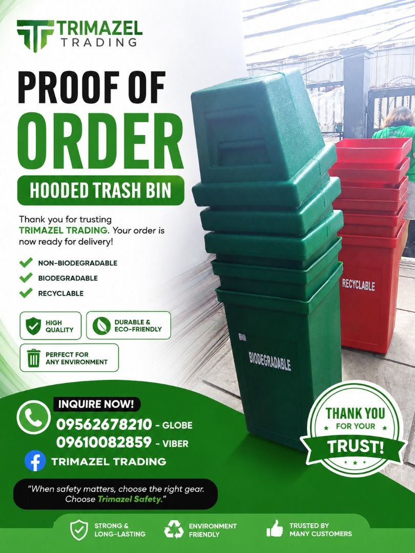 TRASH BIN (Category: Looking For) located in Pasay City. Submitted by logan20lee (Listing ID 1465032964, Image 1). Description: TRASH BIN — KEEP YOUR SPACE CLEAN & ORGANIZED! Maintain a clean, organized, and hygienic environment with our quality Trash Bin. Perfect for homes, offices, schools, restaurants, warehouses, factories, commercial establishments, and other facilities. ✅ Durable & practical ✅ Easy to use and maintain ✅ Ideal for proper was