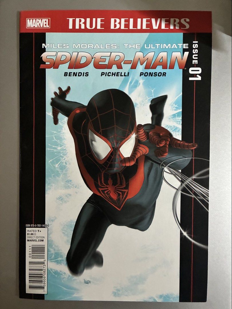 True Believers: Miles Morales Ultimate Spider-Man #1 (Category: Comics & Manga) located in General Mariano Alvarez. Submitted by spiderwebs3 (Listing ID 1459841238, Image 1). Description: True Believers Miles Morales Ultimate Spider-Man #1 Reprint of Ultimate Comics Spider-Man #1 (2011) Origin of Spider-Man (Miles Morales) First appearance of Ultimate Prowler Published June 2015.