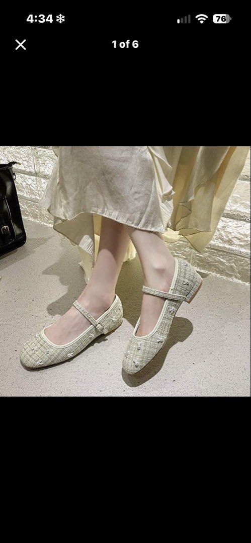 Tweed Formal Mary Jane Shoes (Category: Flats & Sandals) located in Binan City. Submitted by miracless_miray (Listing ID 1465160934, Image 1). Description: .