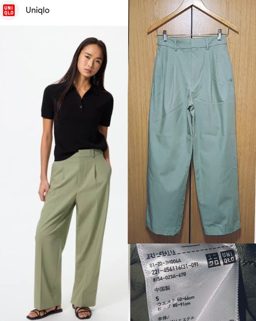 Uniqlo Pleated Wide Pants (Category: Other Bottoms) located in Cebu City. Submitted by cebuanamomshies (Listing ID 1465008313, Image 1). Description: W26-28 Inseam 29 Rise 12" Tucks and center pleats create a clean look with endless styling possibilities. Two-way stretch for easy movement. Stretch at the waist for comfort and a flattering fit. High-waisted, wide silhouette suits all body types. - Wrinkle-resistant after washing for easy care.* *S