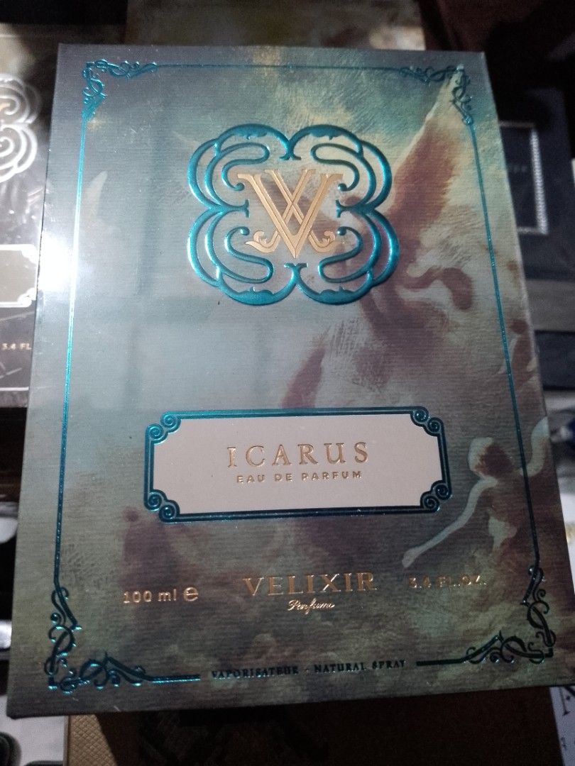 Velixir Icarus Eau De Parfum (Category: Fragrance & Deodorants) located in Manila. Submitted by tebbys (Listing ID 1465043260, Image 1). Description: 100ml Brand New Sealed .