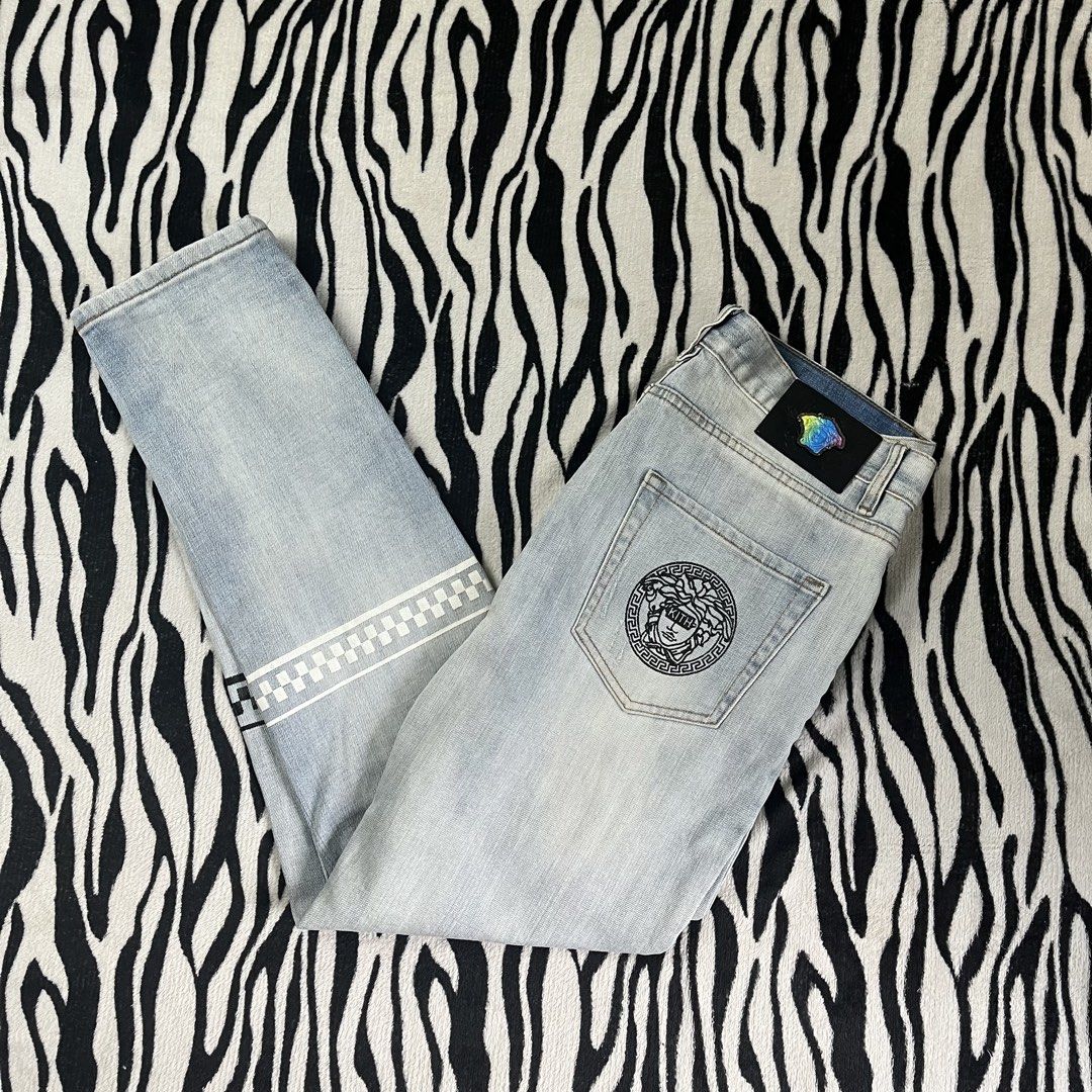 Versace x kith denim jeans (Category: Jeans) located in Manila. Submitted by royaldripmanila (Listing ID 1465044359, Image 2). Description: No issue W34 L41 Hem 7.