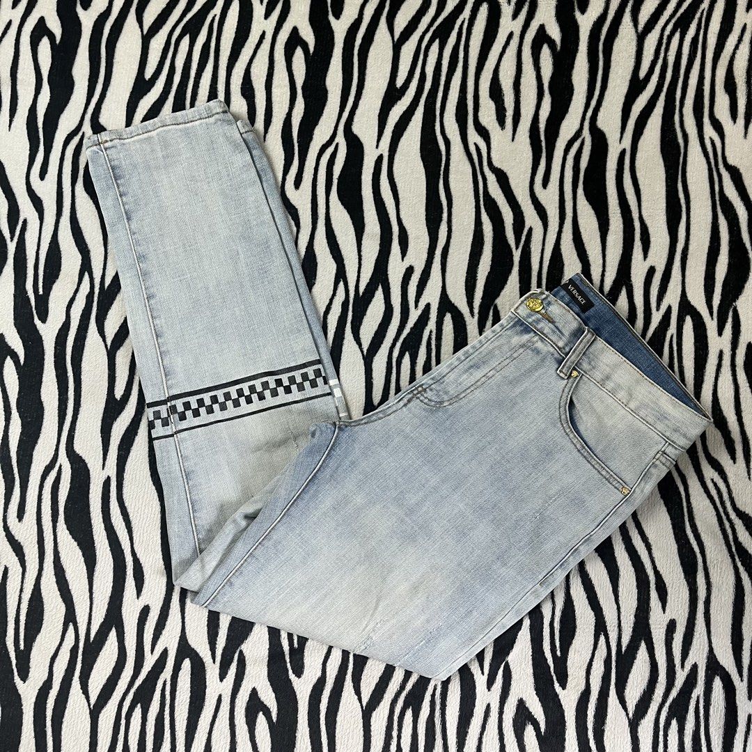 Versace x kith denim jeans (Category: Jeans) located in Manila. Submitted by royaldripmanila (Listing ID 1465044359, Image 1). Description: No issue W34 L41 Hem 7.