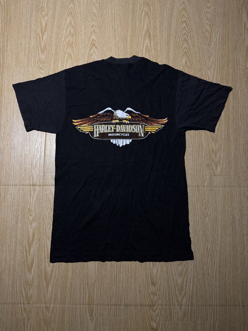 Vintage 1990 Harley Davidson Shirt Single Stitch (Category: Tshirts & Polo Shirts ) located in Las Pinas. Submitted by southstreetdeals (Listing ID 1465076649, Image 3). Description: Vintage 1990 Harley Davidson Shirt Single Stitch (Authentic/Legit) •Size Large On Tag •Width 20 •Length 29 •Color rate 9/10 •Issue 1 Minimal pinhole nasa pics na •Excellent Condition.