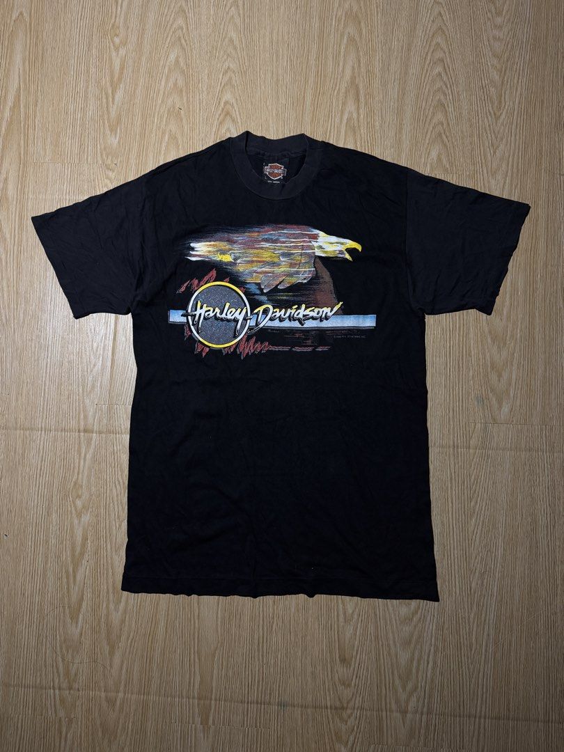 Vintage 1990 Harley Davidson Shirt Single Stitch (Category: Tshirts & Polo Shirts ) located in Las Pinas. Submitted by southstreetdeals (Listing ID 1465076649, Image 1). Description: Vintage 1990 Harley Davidson Shirt Single Stitch (Authentic/Legit) •Size Large On Tag •Width 20 •Length 29 •Color rate 9/10 •Issue 1 Minimal pinhole nasa pics na •Excellent Condition.