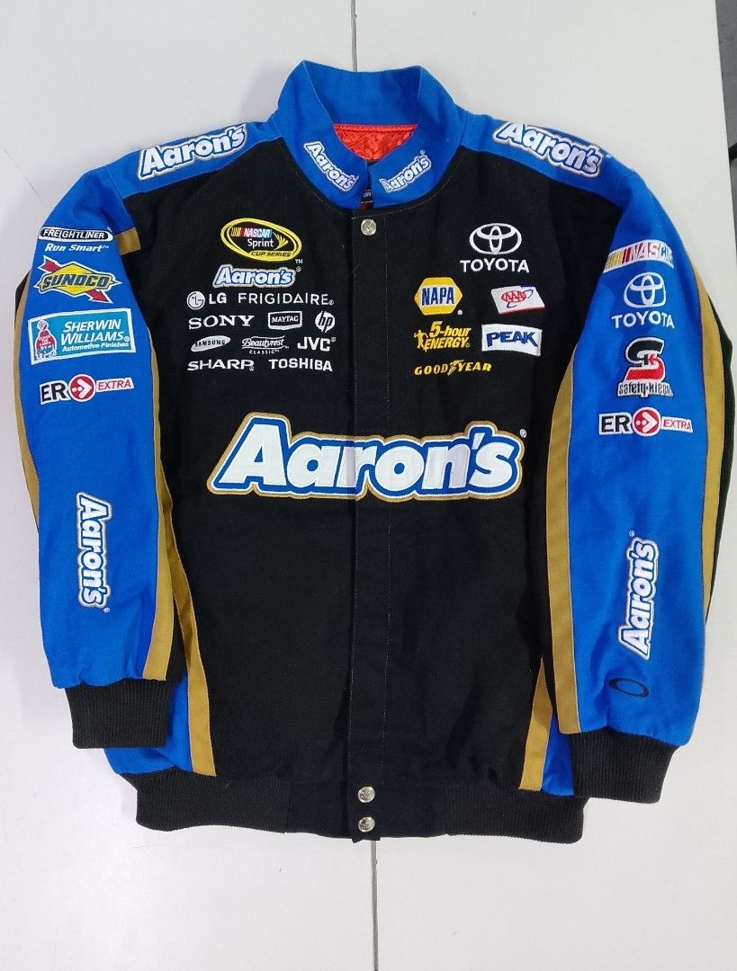 Vintage Aarons Nascar Jacket (Category: Coats, Jackets and Outerwear) located in Manila. Submitted by thrifttomanila25 (Listing ID 1465050195, Image 1). Description: Vintage Aarons Nascar Jacket Size L 25x29 Brand New Condition no issue.