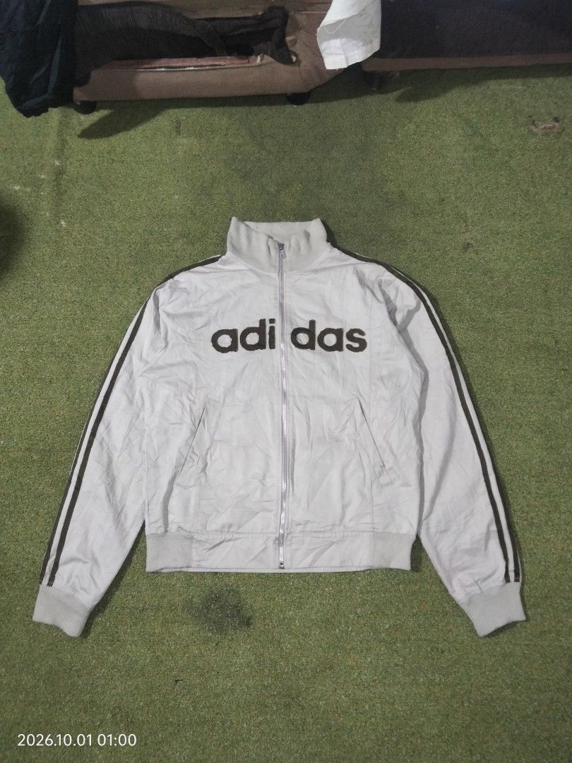 Vintage Adidas Track Jacket (Category: Coats, Jackets and Outerwear) located in Caloocan City. Submitted by haruconcep52476 (Listing ID 1465133150, Image 2). Description: Dimensions W21×L24 Good condition Color rate 9 Issue cut necktag/1 scratch hole Need wash fresh from bale.