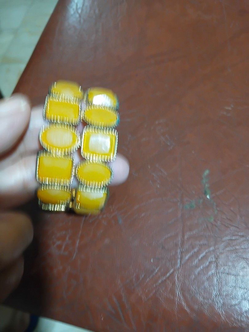 Vintage yellow tone stretched bracelet (Category: Other Accessories) located in Paranaque City. Submitted by 4thestate.surplusan (Listing ID 1465133068, Image 2). Description: sold as is w missing one stone.