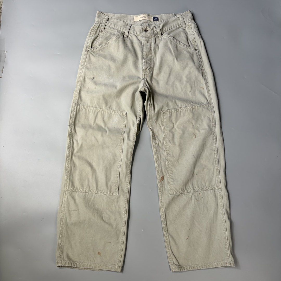 Vtg Gap Miner double-knee pants carpenter pants (Category: Jeans) located in Magalang. Submitted by luxgood18 (Listing ID 1465067350, Image 1). Description: Vtg Gap Miner double-knee pants carpenter pants They typically feature a rare, premium button-fly closure (similar to vintage Levi’s 501s Size 34 Length 40 Leg opening 9.5 In good condition All details are shown in the photos. Please check the pictures carefully for the item’s condition and d