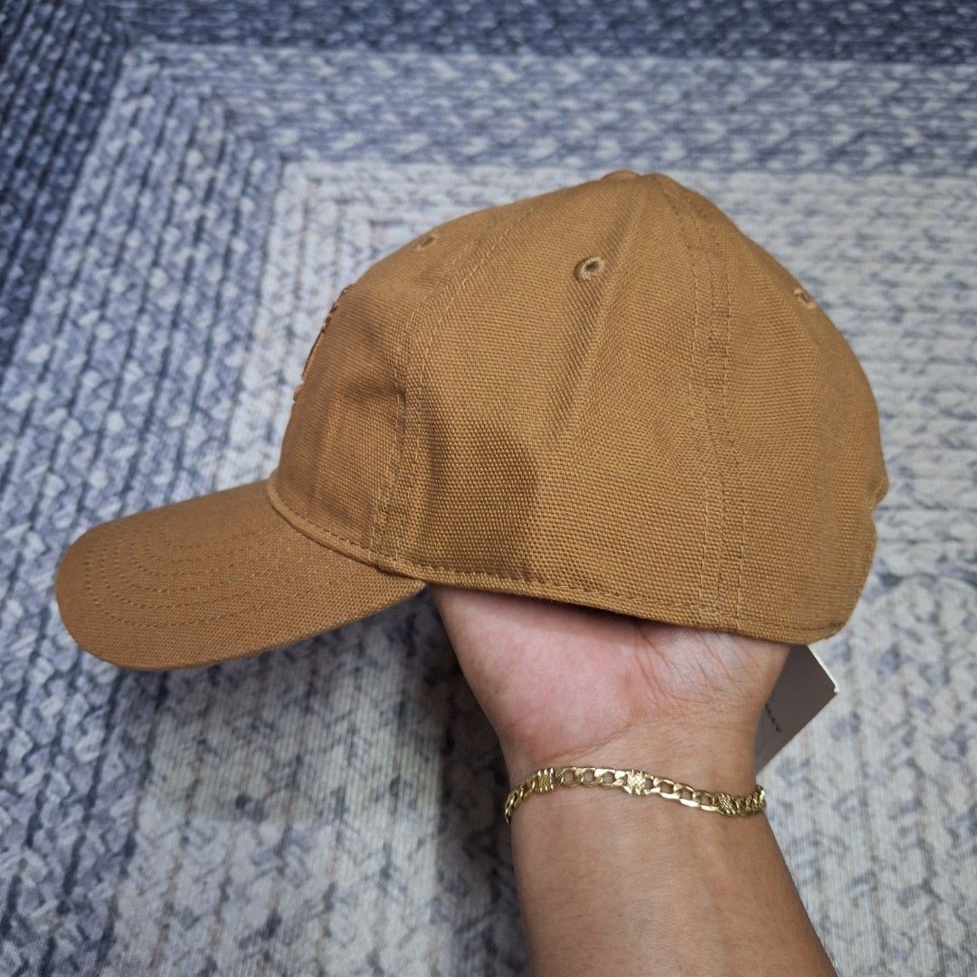 Wallnut Brown big logo unstructured bucklestrap dad cap/hat by Timberland (Category: Caps & Hats) located in Balagtas. Submitted by capncaps09 (Listing ID 1464999918, Image 3). Description: Wallnut Brown big logo unstructured bucklestrap dad cap/hat by Timberland organic cotton brand new legit 100% 550.