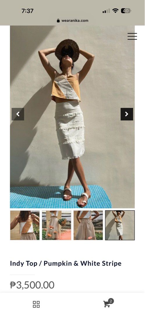 Wear Anika Indy Top (Category: Blouses) located in Marikina City. Submitted by nicasandoval (Listing ID 1465073076, Image 3). Description: USED ONCE ONLY.