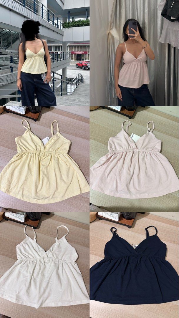 White peplum top (Category: Sleeveless) located in Dasmarinas. Submitted by lovedbyryl (Listing ID 1465073206, Image 2). Description: personal favorite top. i have it in every color hahaha Available in XS, medium, large, and XL.