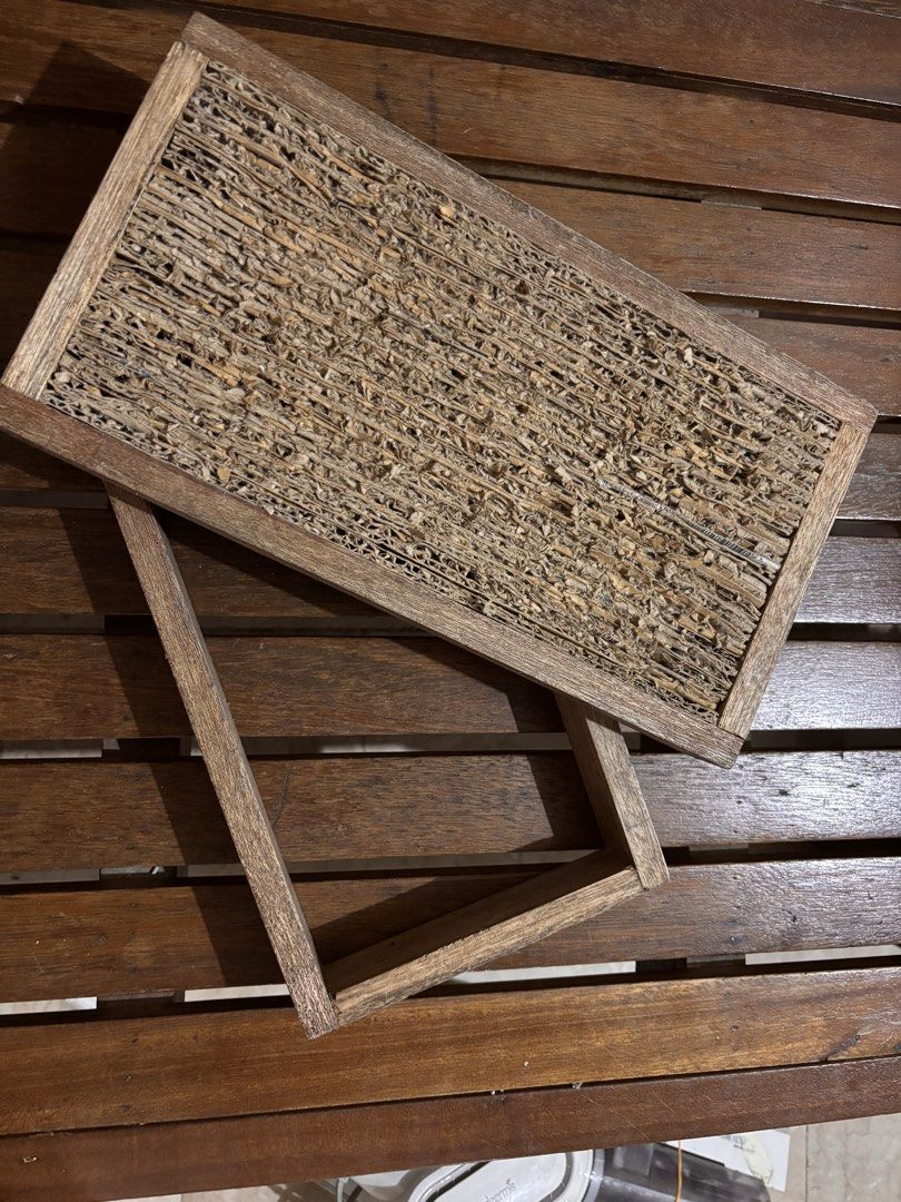 Cat Scratch Board - Wooden framed (Category: Carpets, Mats & Flooring) located in Marikina City. Submitted by arteleur (Listing ID 1464991686, Image 1). Description: Bought this for 450 pesos for 2 pieces. The frame is good as new. - Sturdy wooden frame that keeps cardboard pieces neatly contained - Standard small size, perfect for small spaces - Excellent option as a replacement pad holder or a standalone scratcher - Affordable way to keep your 