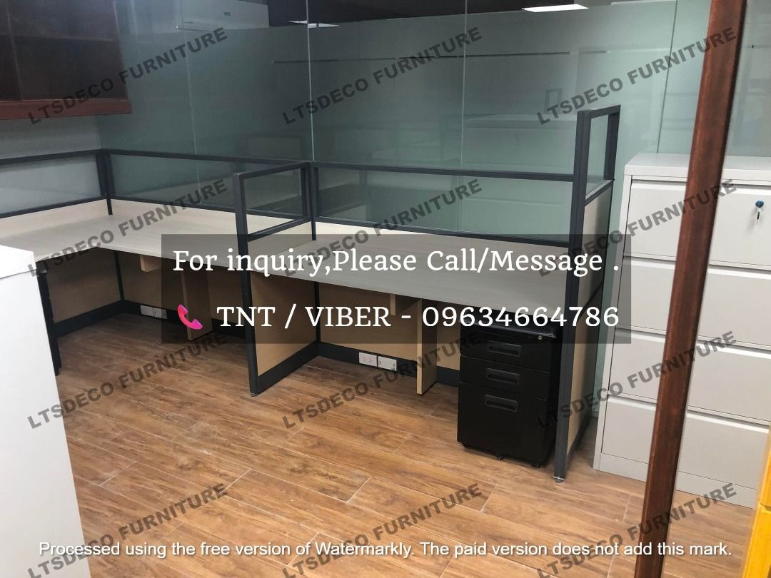 WORKSTATION TABLES MODULAR CUSTOMIZED OFFICE PARTITIONS (Category: Office Furniture & Fixtures) located in Caloocan City. Submitted by cheska.ltsdeco (Listing ID 1465008564, Image 3). Description: 👉Are you looking for WORKSTATION, MODULAR CUBICLES OFFICE PARTITION, and OFFICE FURNITURE SUPPLIER? LTSDECO Furniture, is direct supplier, manufacturer, and trusted provider of high quality, affordable and durable modular office divider partition, home