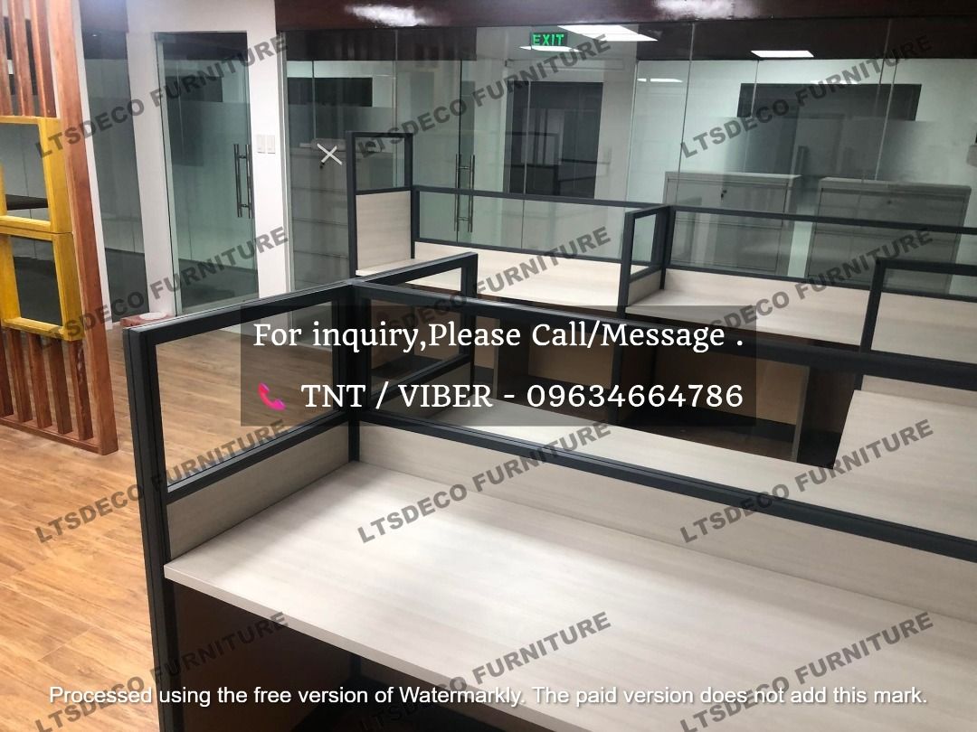 workstation tables modular office partition customized (Category: Office Furniture & Fixtures) located in Caloocan City. Submitted by cheska.ltsdeco (Listing ID 1464986764, Image 1). Description: 👉Are you looking for WORKSTATION, MODULAR CUBICLES OFFICE PARTITION, and OFFICE FURNITURE SUPPLIER? LTSDECO Furniture, is direct supplier, manufacturer, and trusted provider of high quality, affordable and durable modular office divider partition, home 