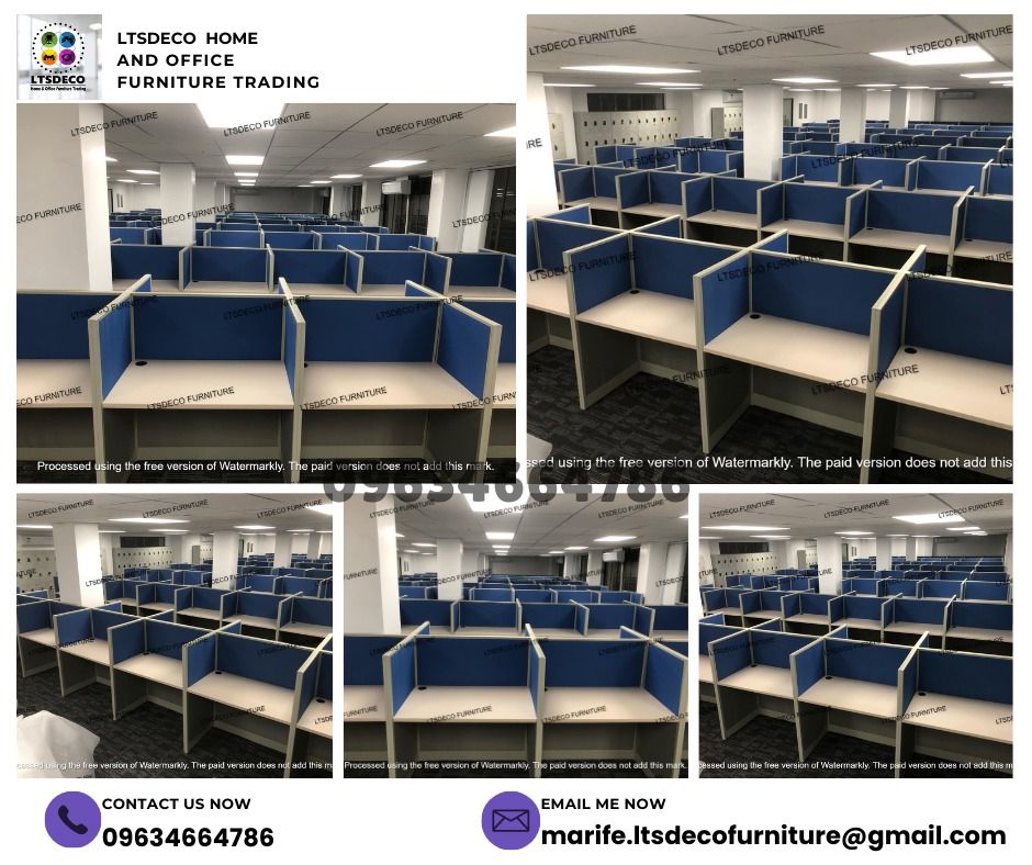 workstation tables modular office partitions (Category: Office Furniture & Fixtures) located in Caloocan City. Submitted by lara.ltsdeco (Listing ID 1465033214, Image 2). Description: 👉Are you looking for WORKSTATION, MODULAR CUBICLES OFFICE PARTITION, and OFFICE FURNITURE SUPPLIER? LTSDECO Furniture, is direct supplier, manufacturer, and trusted provider of high quality, affordable and durable modular office divider partition, home and office f
