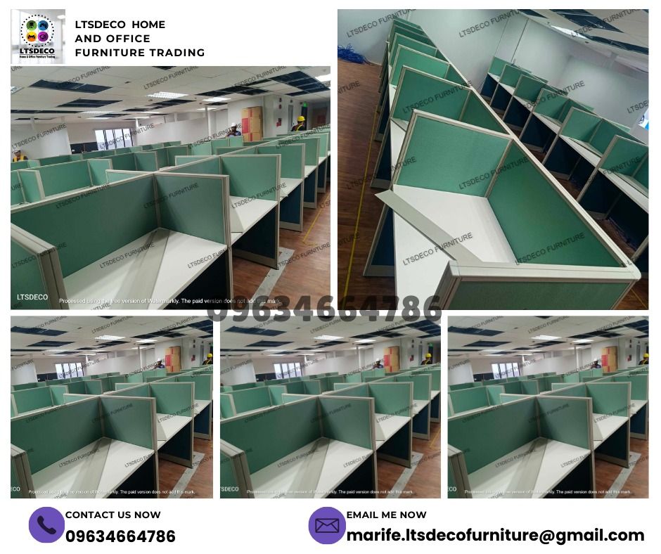 workstation tables modular office partitions (Category: Office Furniture & Fixtures) located in Caloocan City. Submitted by lara.ltsdeco (Listing ID 1465033214, Image 3). Description: 👉Are you looking for WORKSTATION, MODULAR CUBICLES OFFICE PARTITION, and OFFICE FURNITURE SUPPLIER? LTSDECO Furniture, is direct supplier, manufacturer, and trusted provider of high quality, affordable and durable modular office divider partition, home and office f