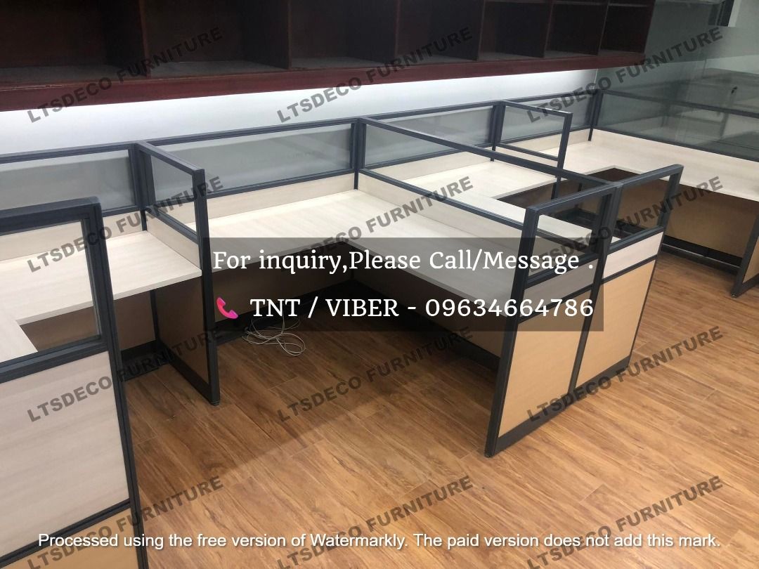 workstation tables modular tables office partition with glass (Category: Office Furniture & Fixtures) located in Caloocan City. Submitted by cheska.ltsdeco (Listing ID 1464989778, Image 2). Description: 👉Are you looking for WORKSTATION, MODULAR CUBICLES OFFICE PARTITION, and OFFICE FURNITURE SUPPLIER? LTSDECO Furniture, is direct supplier, manufacturer, and trusted provider of high quality, affordable and durable modular office divider partition