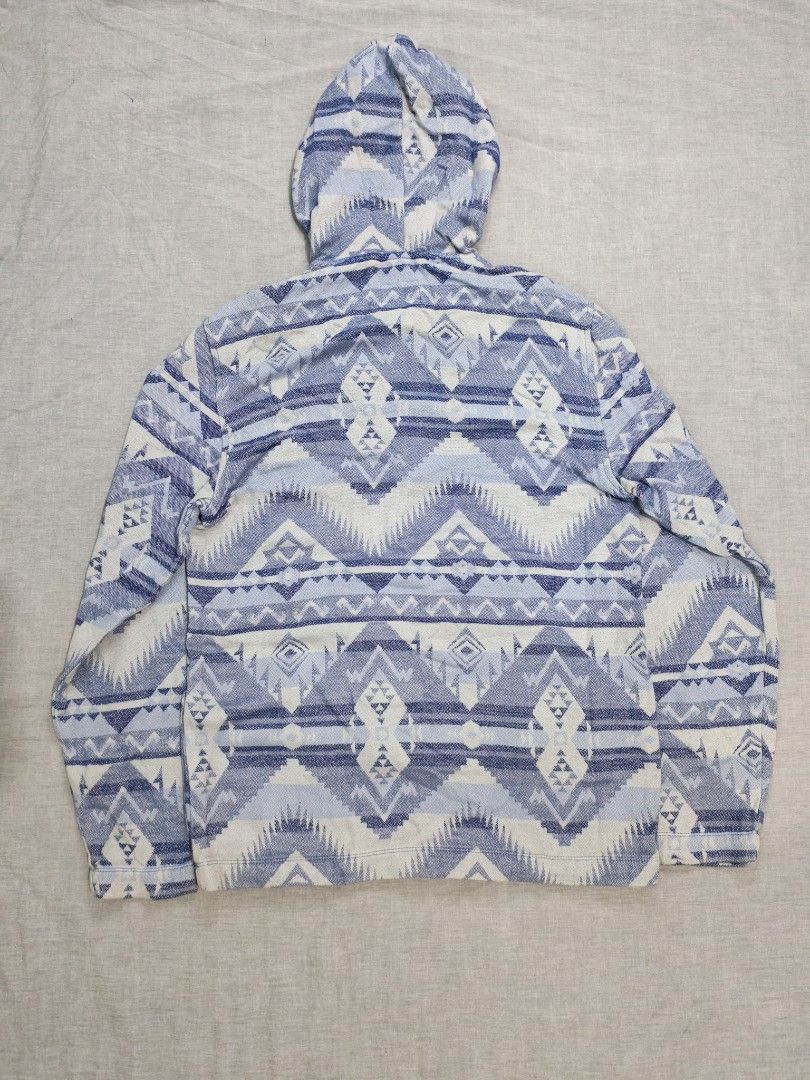 wrangler aztec half zip hooded popover jacket (Category: Coats, Jackets and Outerwear) located in Baguio. Submitted by used_clothing2600 (Listing ID 1465083916, Image 2). Description: Wrangler aztec half zip hooded popover jacket size small good condition check last pic po sa issue ty pit to pit 21 length 28.5 shoulders 18 sleeve length 27 P 600.
