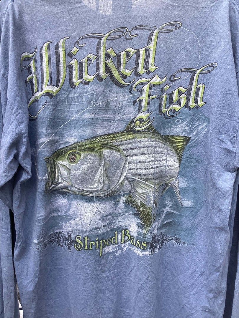 Y2k Wicked Fish Longsleeves (Category: Coats, Jackets and Outerwear) located in Manila. Submitted by archivefine_ds (Listing ID 1465015357, Image 2). Description: Wicked Fish y2k Longsleeves Size L on tag 10/10 good condi, need wash w 21 L 28 500+sf.